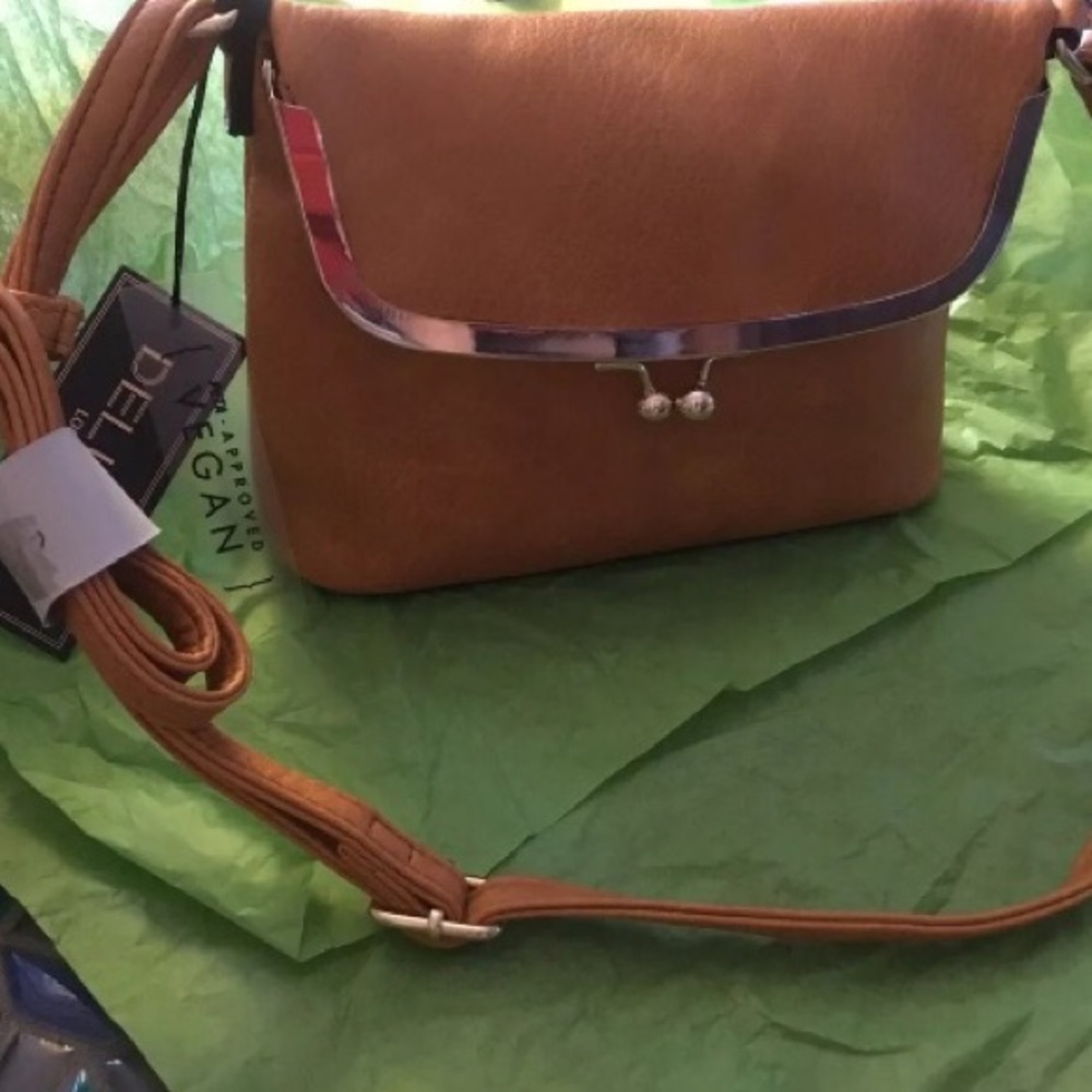 Vegan Peta-approved Brown Camel Bag